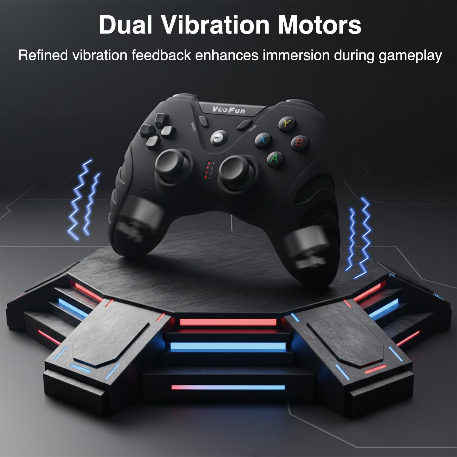 VooFun Controller PC Wireless con Hall Joysticks, 2,4G Controller PS3 Joystick PC con Doppia Vibrazione, Gaming Gamepad per PS3, Windows 7/8/10/11, Steam, Laptop, Raspberry Pi, Android TV