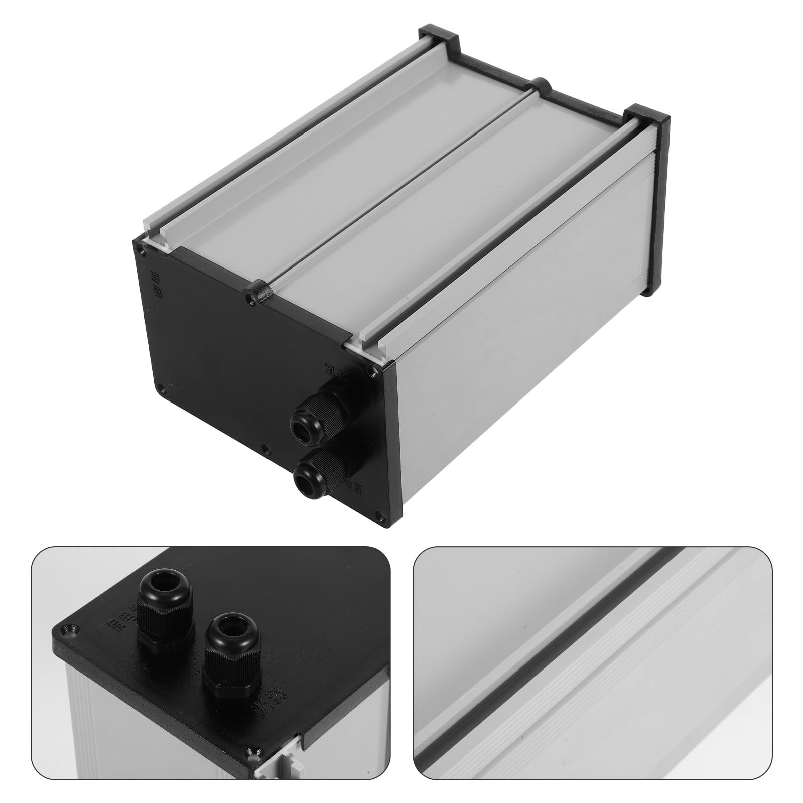 Boîtier Étanche de Rangement pour Batterie Lithium avec Couvercle, Boîtier Robuste en Plastique Argenté pour Stockage D’énergie Solaire, Organiseur Compact pour Éclairage