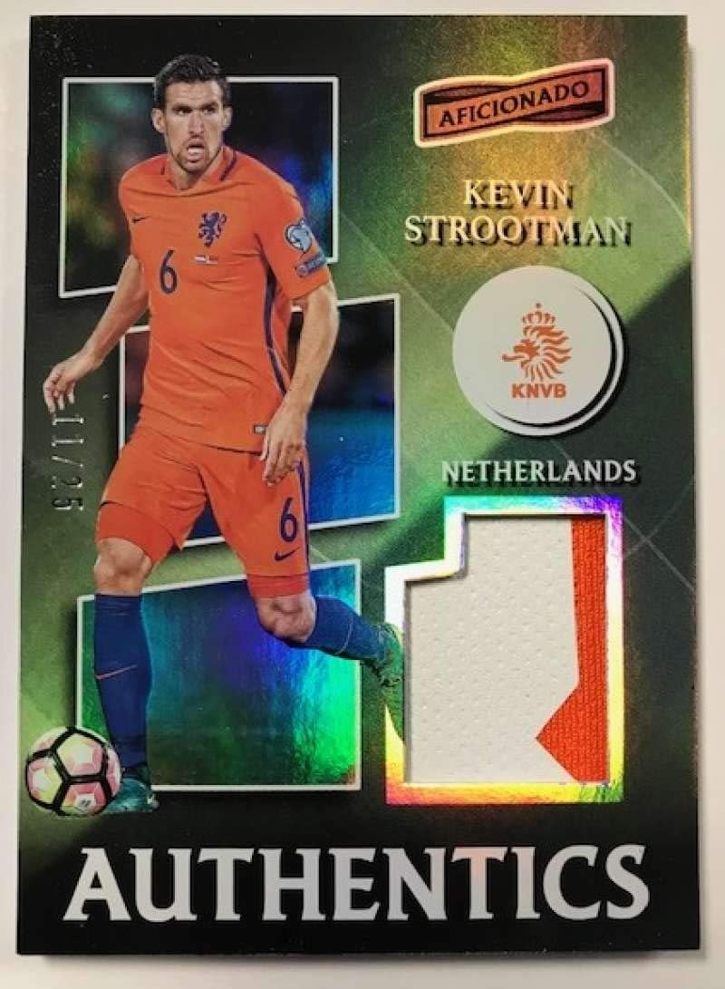 2016-17 Panini Aficionado Authentics Prime Soccer #32 Kevin Strootman Jersey/Relic SER/25 Netherlands Official Futbol Memorabilia Card