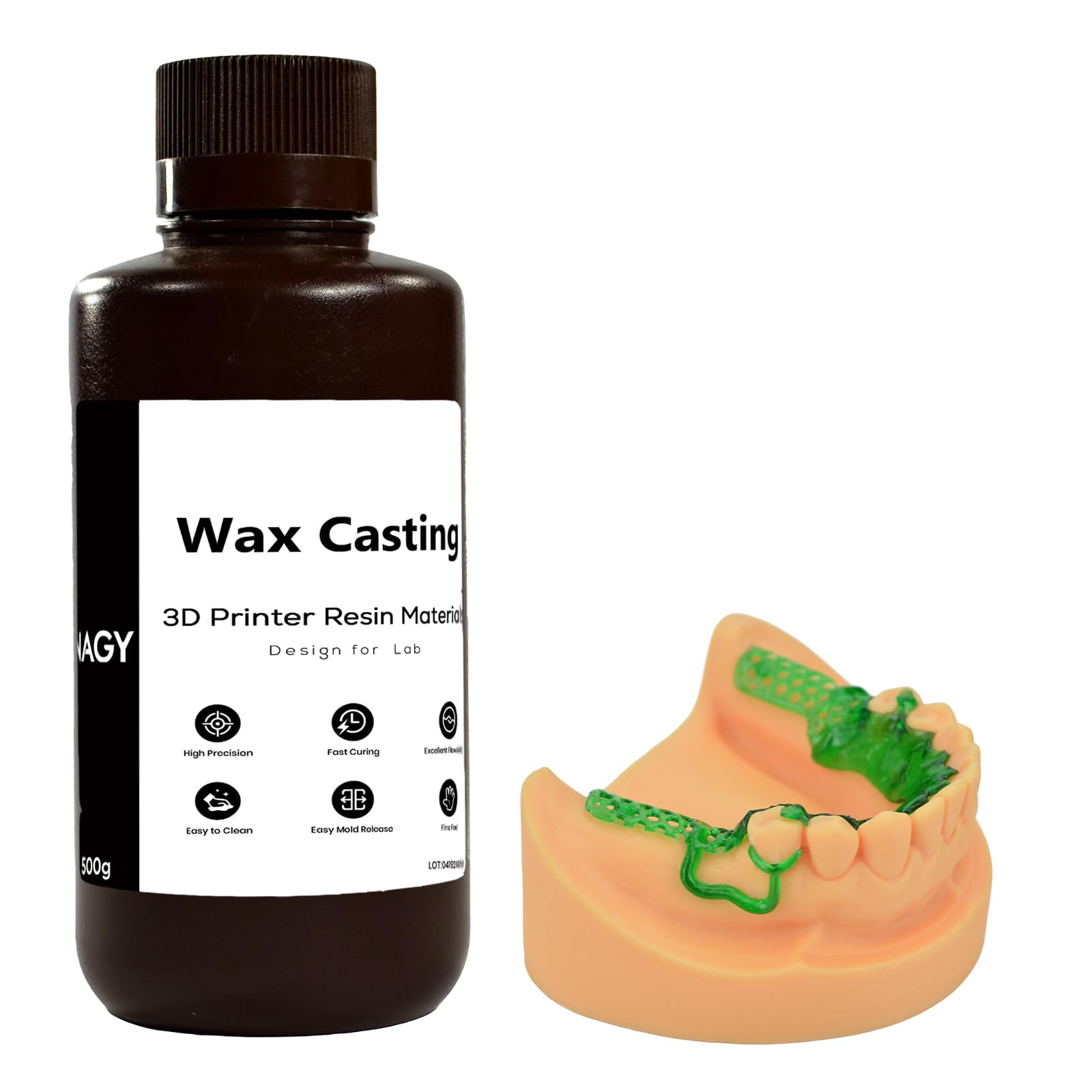 Resina di cera colabile della stampante 3D per la colata dentaria 405nm UV resina fotopolimerica 500g