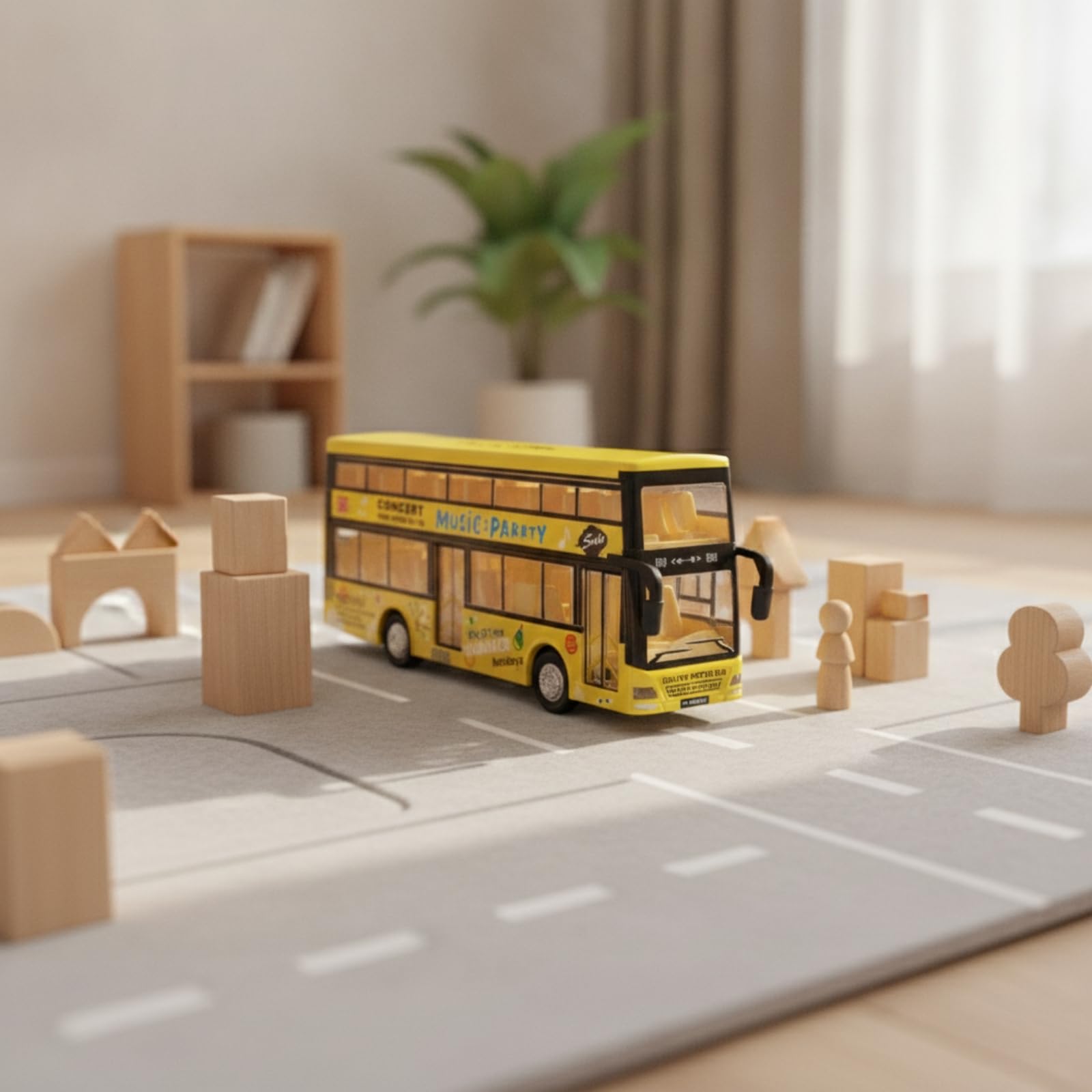 Harilla Modellino di Veicolo da Collezione | Durevole, Autobus a Due Piani con in Metallo, Sicuro Bambini, Modellino in 1/32 Lega, Esposizione, Rosso