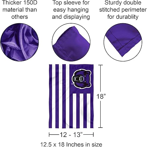 Miniatura 3 de College Flags & Banners Co. Bandera de jardín de la nación de estrellas y rayas de Arkansas Central Arkansas Bears