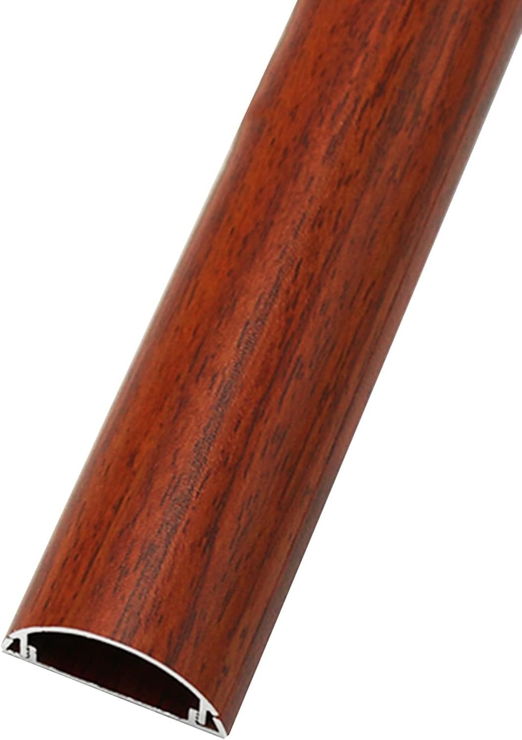 Spegnicavo, copertura della canalina del cavo in lega di alluminio | Robusto correttore for cavi con montaggio a parete(Red Wood Grain,No.3)