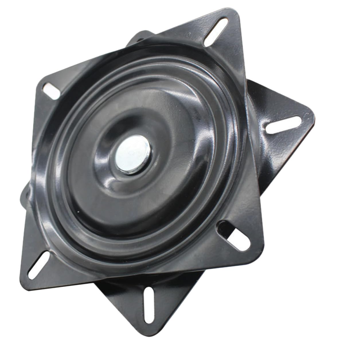 Plaque pivotante en acier noir robuste pour siège durable
