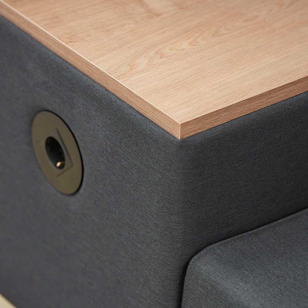 Rocada sofá Soft Seating acústico Doble + Mesa Color Negro/Azul