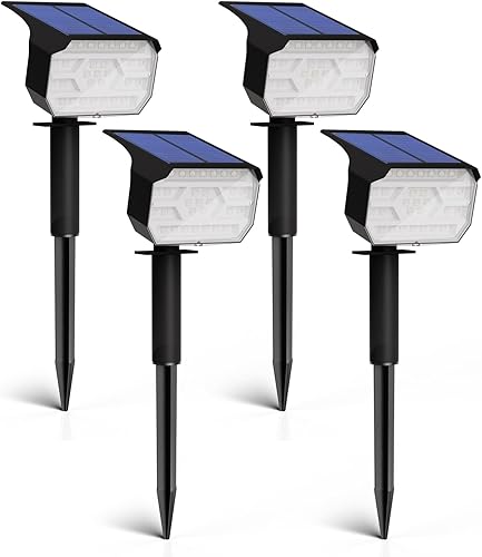 Miniatura 9 de Luces solares impermeables, 7 modos, luces solares de Navidad, 29 LED, coloridos focos solares para jardín, 2 formas de montaje, luces solares para