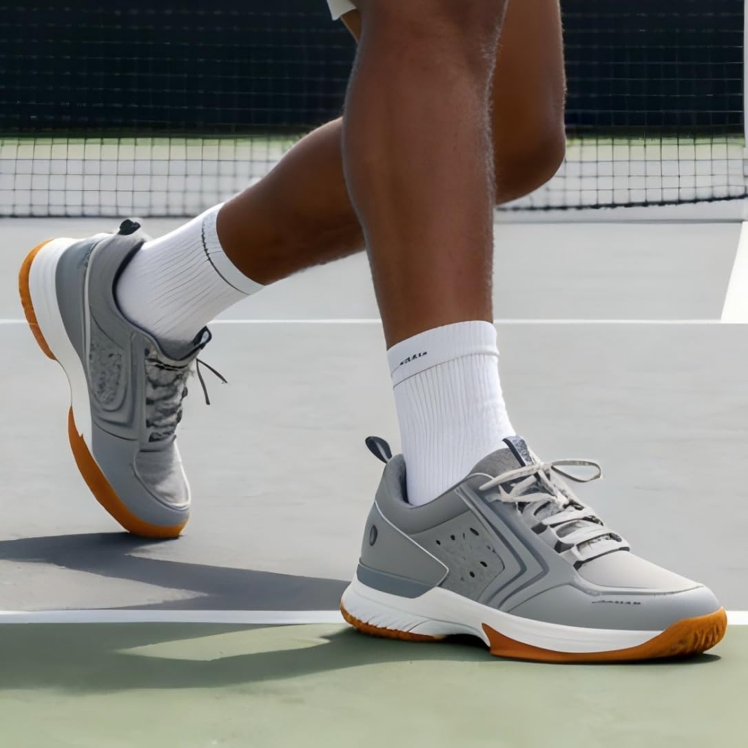 FitVille Tennis Shoes for Men Wide Mens Pickleball Shoes Breathable Court Shoes Racquetball Badminton Athletic Sneakers for All Courts | Arch Support | Energy Return