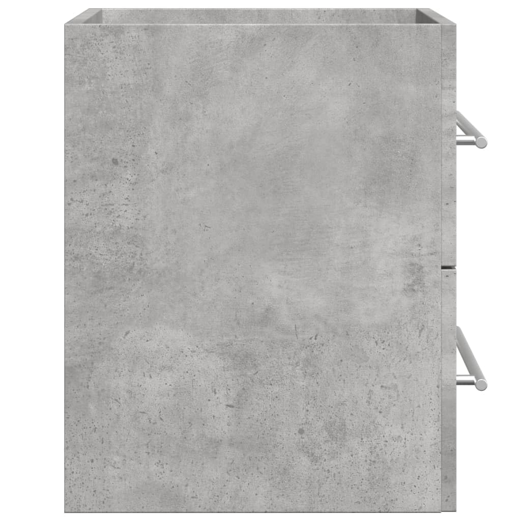 ShGaxin Szafka do umywalki z płyty wiórowej betonowej szarej 60x38,5x48 cm, szafka łazienkowa, szafka pod umywalkę, meble łazienkowe, meble umywalkowe - 856224