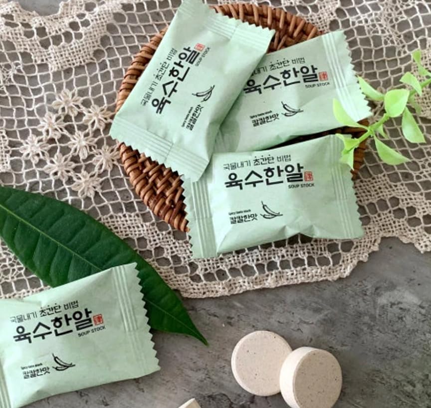 HAE TONGRYEONG FROM NATURE YOOK SOO HAN AHL Freeze-dried, Deep Taste Coin Stock 100g(4g x 25pcs, 0.22lb, 3.52oz), Korean Broth, Soup base, 육수한알 (1, spicy)