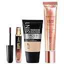 FACES CANADA Nude Glam Kit: Peach Strobe Cream, 18ml + Hydra Matte Foundation - Absolute Ivory, 18ml + Comfy Matte Wow Liquid Lipstick - Choco Couture, 3.8ml | Illuminating & Glowing Makeup Kit gallery image