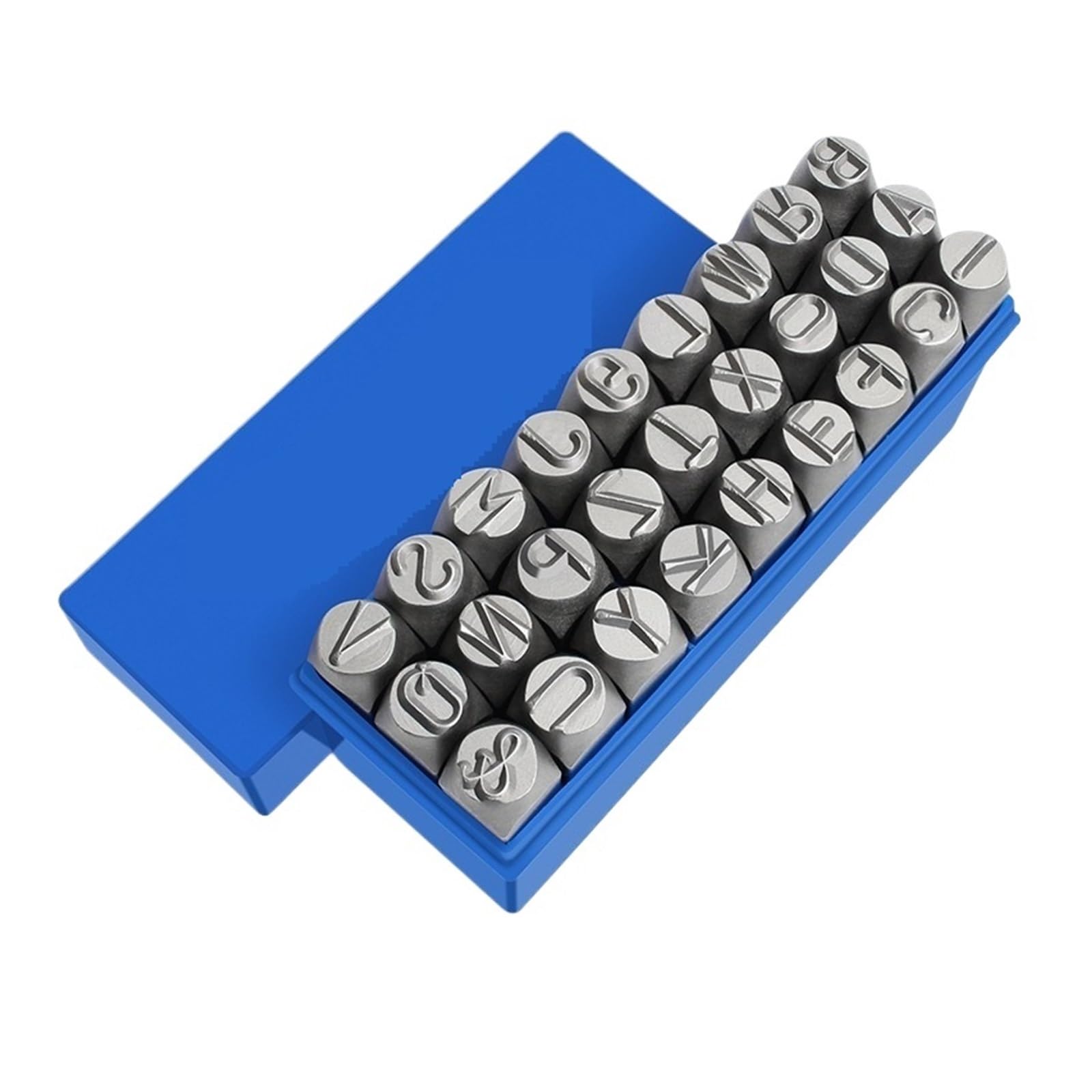 Leather Letter Stamp Set 10mm/12mm Letter Stamp Set Spring Steels Stamping Kit, A-Z Metal Punch Press Tool for Plastic Wood Leather & More(12mm-27pcs Letter)