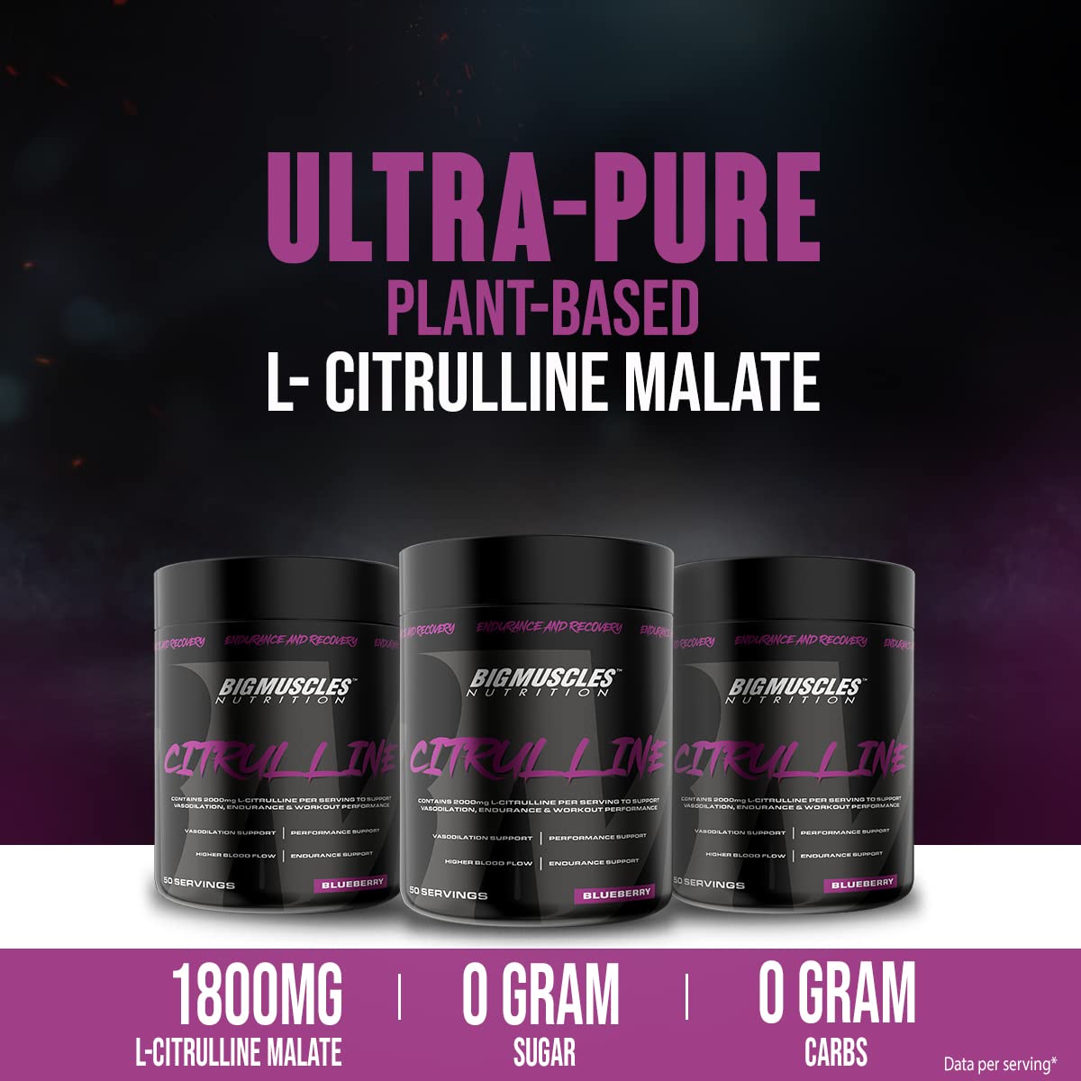 Bigmuscles Nutrition L-Carnitine L-Tartrate Powder & Citrulline Malate [50  Servings, Blueberry] : Amazon.in: Health & Personal Care