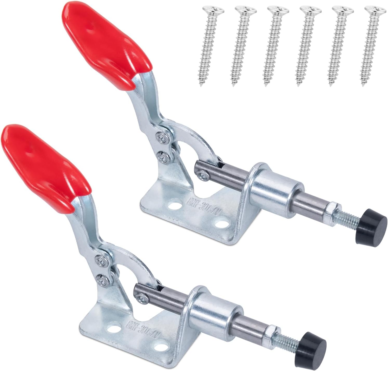 Adjustable Push Pull Toggle Clamp, 4 Pack 305C Quick Release Pull Clamp, 500 Lbs Holding Capacity for Indoor and Outdoor Use in Carpentry, Welding, Machinery Work and More