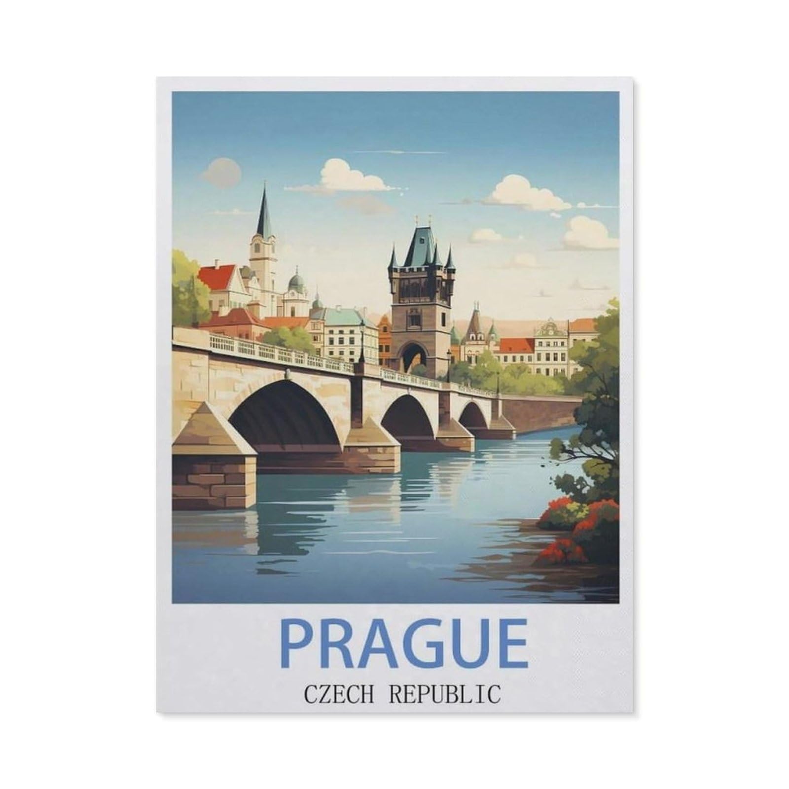 Metal Sign Tin Sign，Prague Czech Republic(20x30cm）