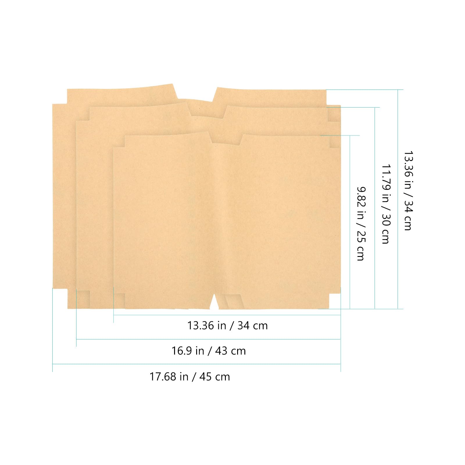 Amosfun Set de 30 Hojas de Papel Kraft Autoadhesivo para Forrar Libros y Cuadernos, Cubiertas Protectoras Superficie para Escribir, Tamaños Grande, Mediano y Pequeño