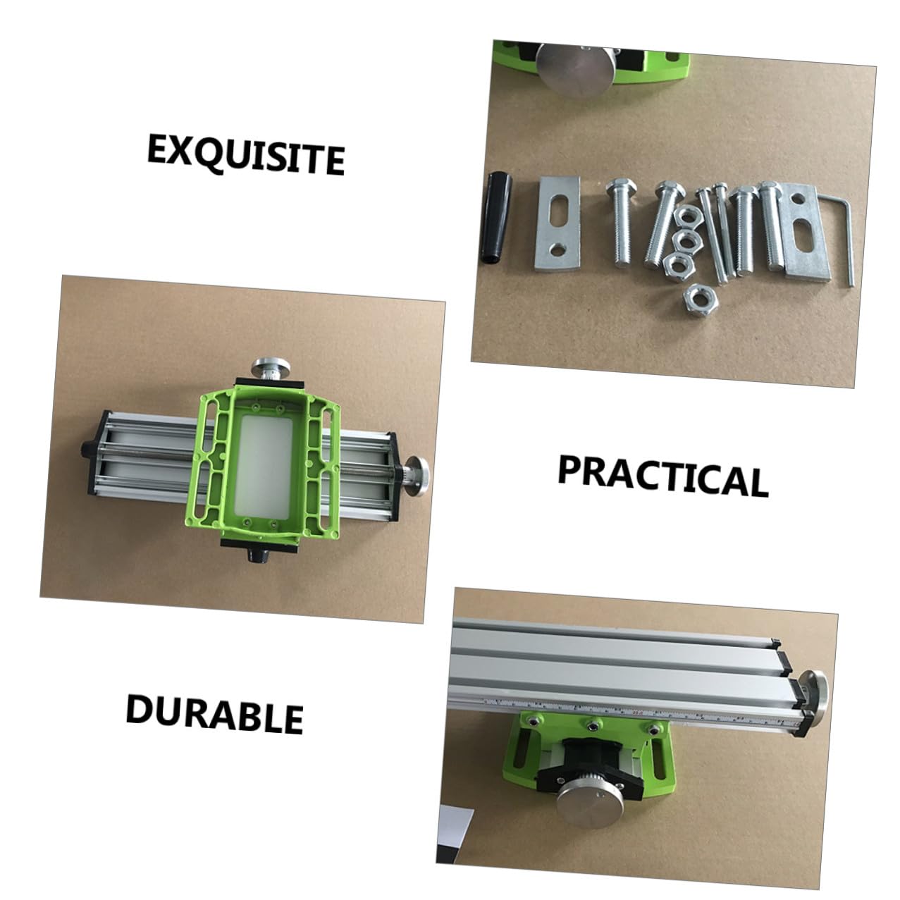 POPETPOP Mini para Fresadora de 2 Ejes Ajustable Aleación de Aluminio y Abs Mesa de Trabajo Transversal para Taladro Eléctrico Banco de Trabajo Compuesto Multifuncional 310 Mm Uso