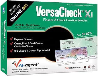 VersaCheck X1 2026 for QuickBooks + VersaCheck ONLINE Gold 1yr Sub Bundle