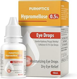 Puroptics Hypromellose 0.5% Eye Drops for Dry Eyes - Itchy Eye Drops Treatment to Refresh and Relieve Tired & Dry Eyes | Lubricating Eye Drops for Irritated Itchy Dry Eyes