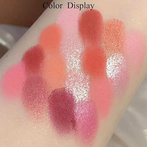 Miniatura 4 de Yeweian Paleta de sombras de ojos rosa y rojo paleta de sombras de ojos mate con purpurina rosa paleta de sombras de ojos coreanas Colorpop sombra