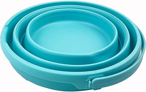Miniatura 94 de SAMMART Cubo de plástico plegable de 10 L (2.6 galones), bañera redonda plegable, cubo de agua portátil para pesca, bote de agua para exteriores