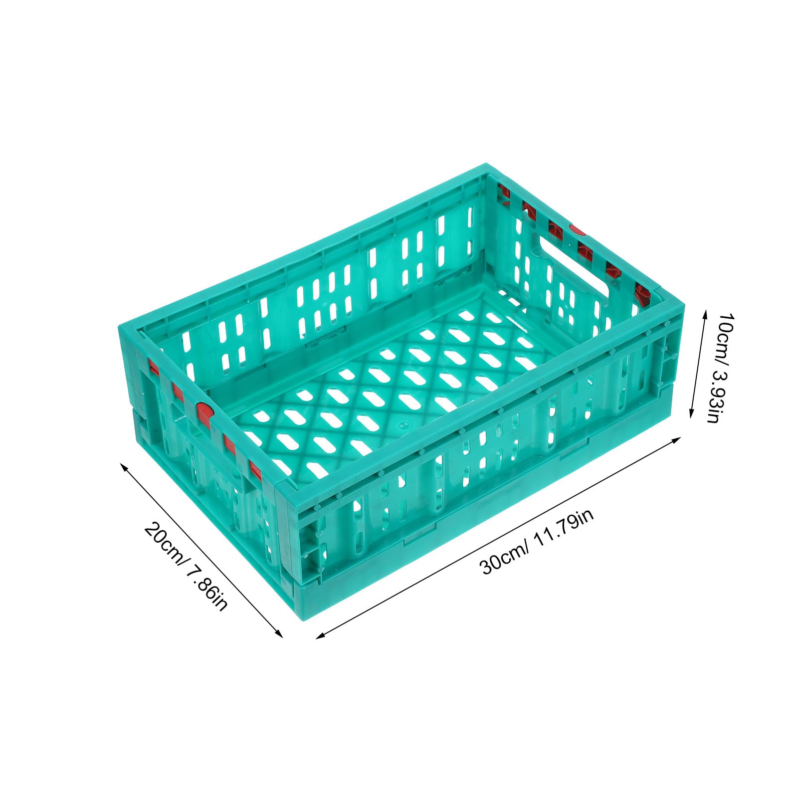 DOITOOL 2 Piezas Cestas Almacenaje Plegables de Plástico, Organizadores de Almacenamiento Transparentes para Cocina, Oficina, Dormitorio, Asas para Transporte y Diseño Ahorrador