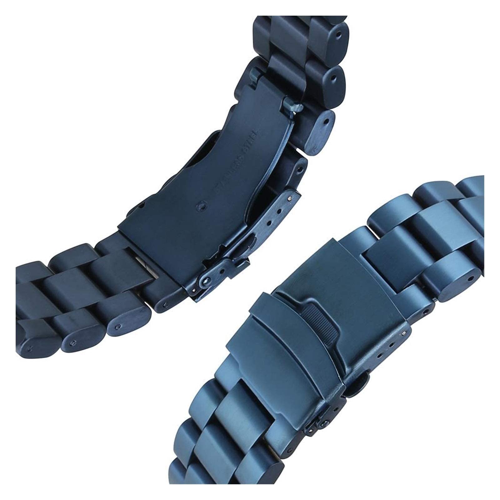 Bracelet de montre 22 mm Bracelet 24 mm Bracelet Bracelet de montre 26 mm Boucle Bracelet en acier inoxydable bleu