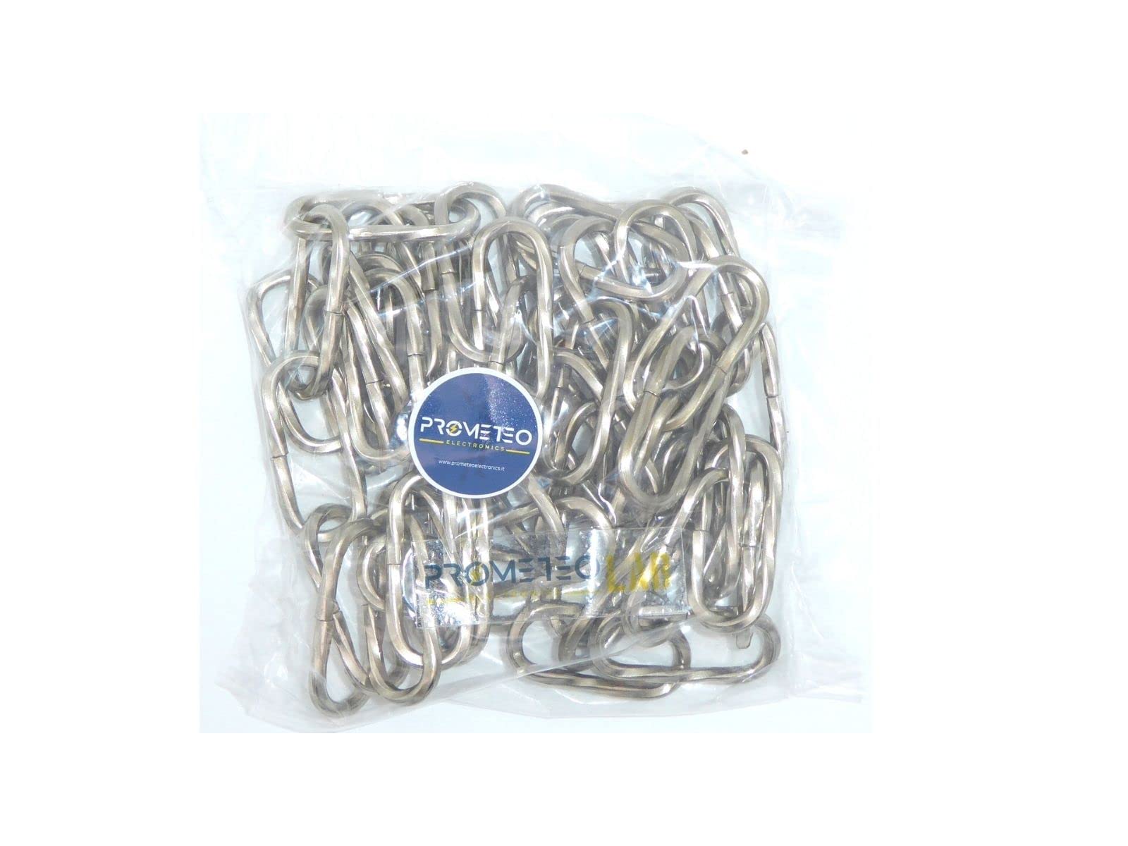 Catena Per Lampadario Cromo 1 Metro - Maglia Ritorta 45x20 Mm, Filo 3.5 Mm, Ferro Lucido - Foto 4