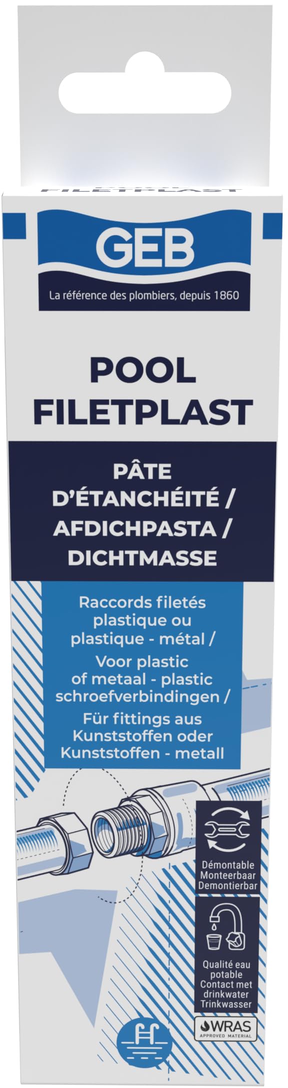 GEB 71681-112814 Filetplast agua pasta de sellado Tubo 100 g