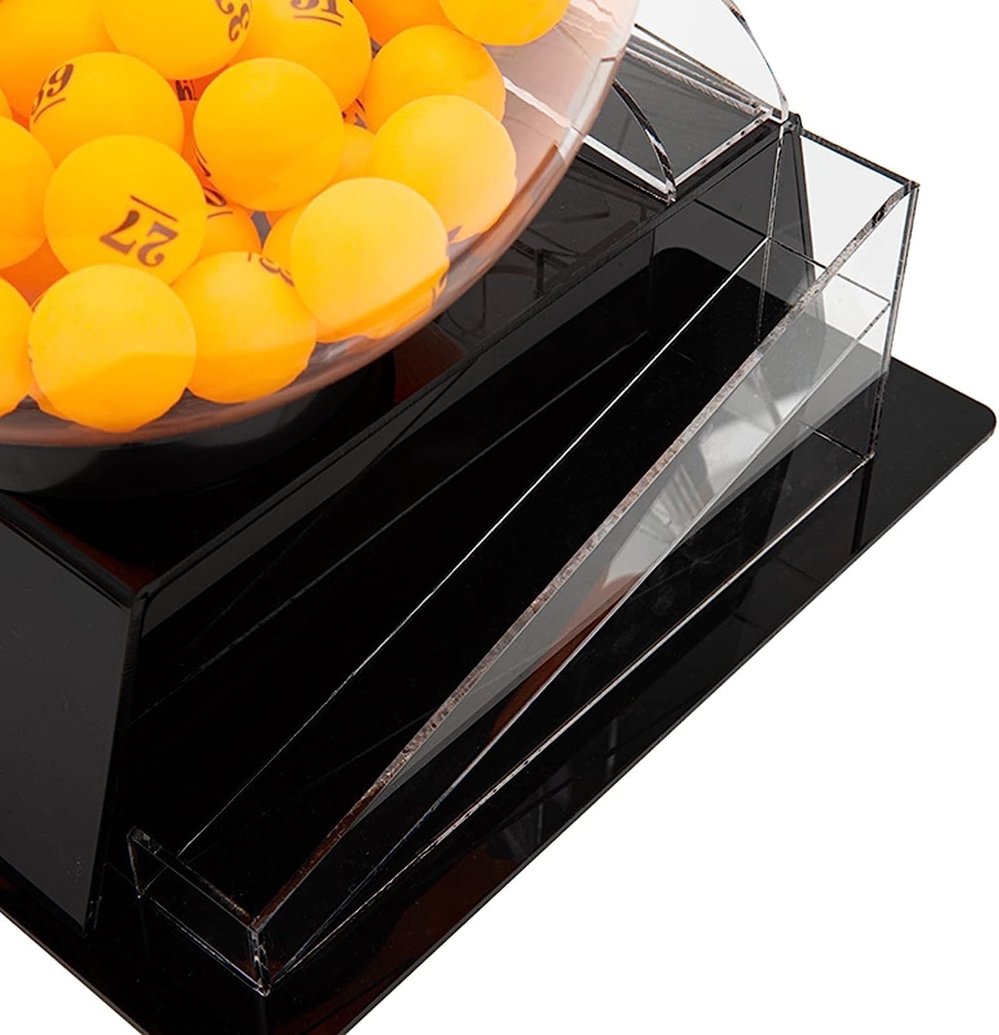 Máquina de lotería automática eléctrica: Tambor acrílico Transparente Grande con Bolas de Bingo, Ideal for Eventos y Juegos de Casino.
