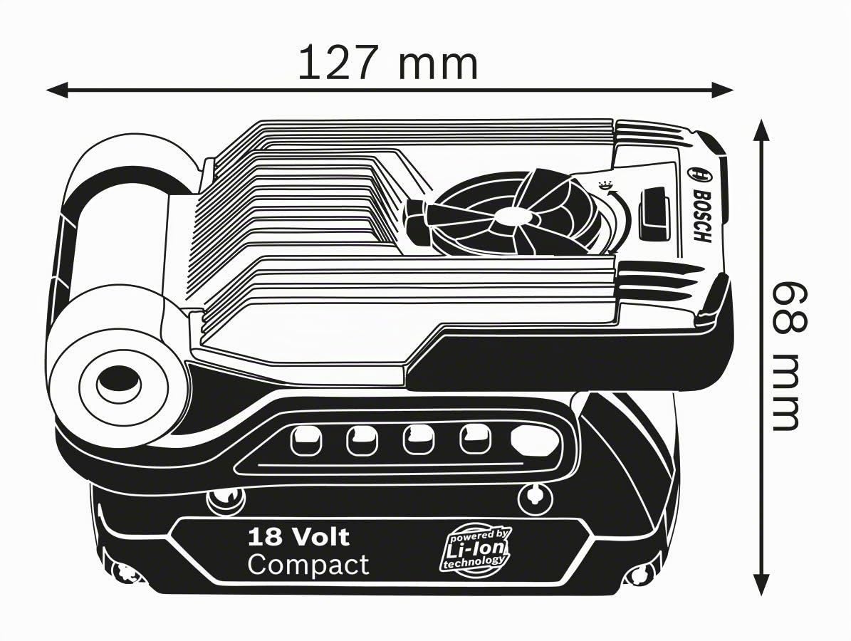 Bosch Professional 18V System Akku LED Lampe GLI VariLED (max. Helligkeit 420 Lumen, inkl. Gürtelclip, ohne Akku/ Ladegerät)