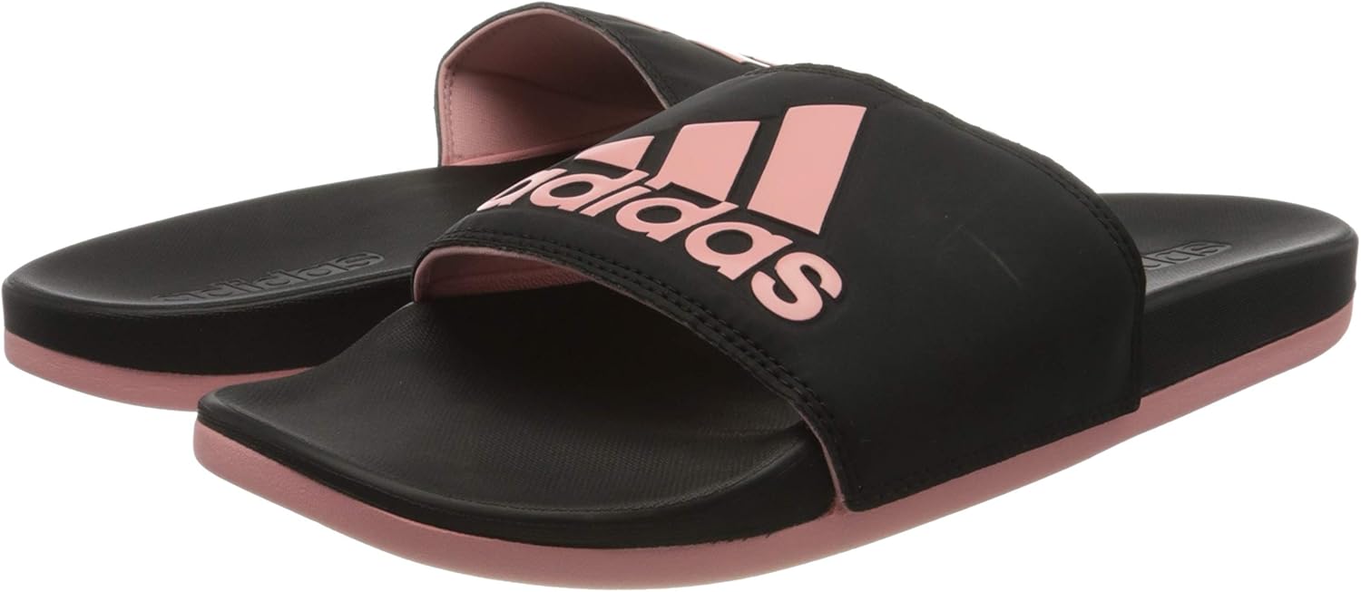 adidas Women's Adilette Comfort Slide Sandal women 2 Core Black Glory Pink Core Black
