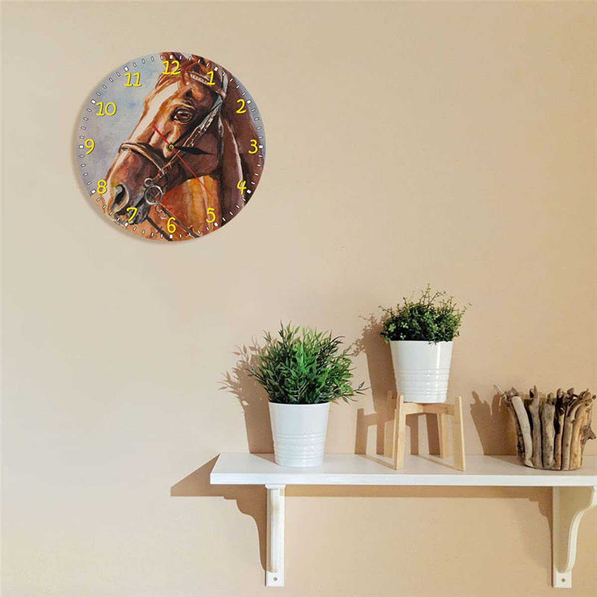 乗馬の掛け時計 Amazon.co.jp: 乗馬モチーフ 簡易壁掛け時計 馬 : ホーム＆キッチン