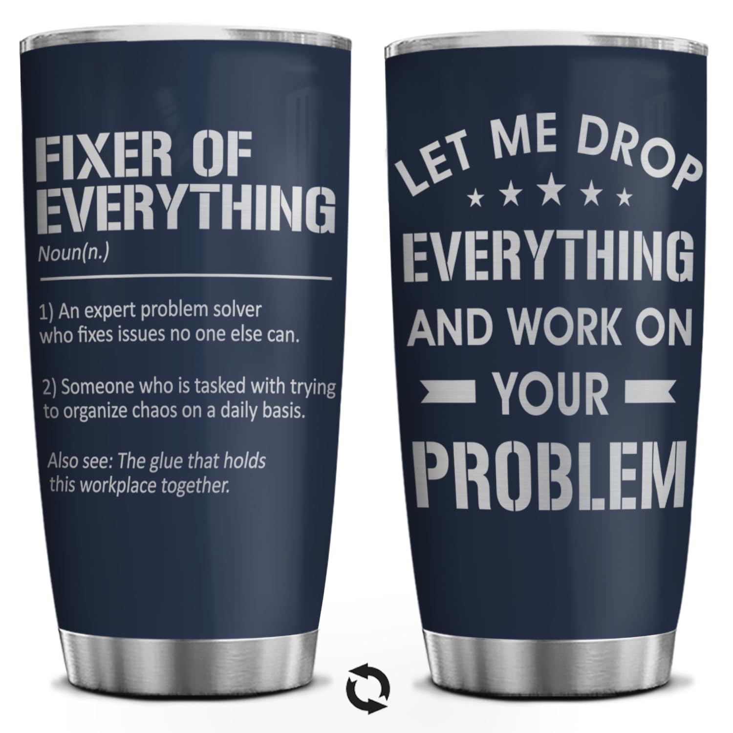 4LIEUBASMI Let Me Drop Everything 20 oz Tumbler, Fixer Of Everything Funny Gifts For Coworker - Christmas, Birthday, Boss Day Gift For Men, Women,