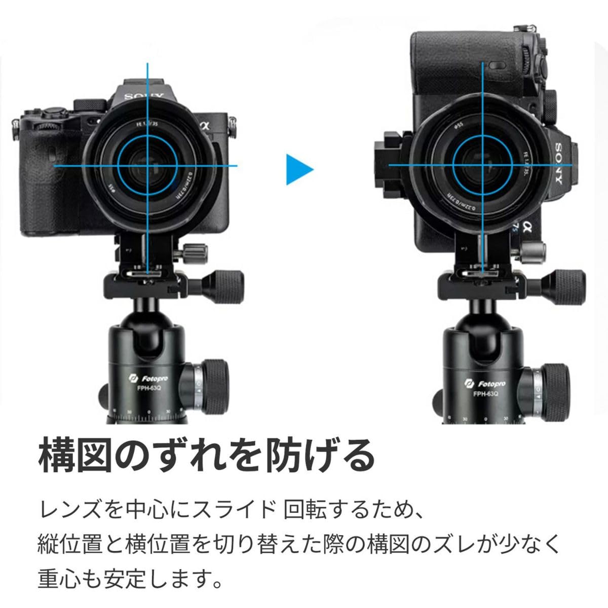 Amazon | Fotopro 縦横変換プレート 回転 X-Rotator75 GY 373162