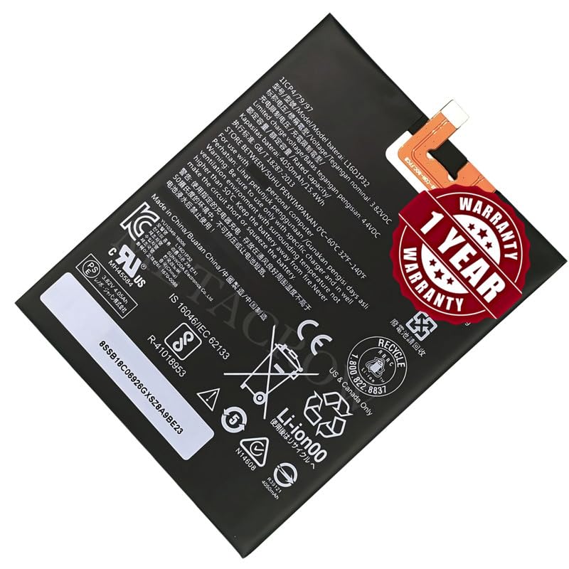 Image of Original L16D1P32 Battery Compatible for Lenovo Phab2 Plus (PB2-670M, PB2-670N, PB2-670Y) - (4050mAh) - 1 Year Warranty MC8