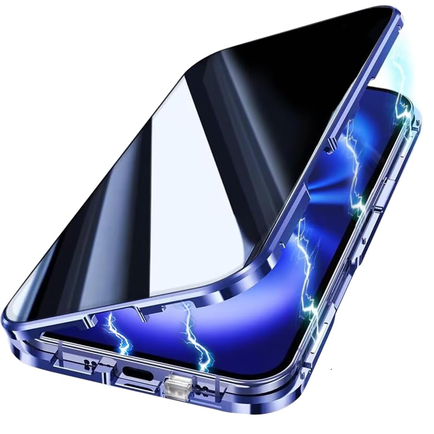 Anti Peeping Case for Samsung Galaxy S21 Plus, 360 Degree Front and Back Privacy Tempered Glass Cover, Anti SPY Screen, Anti Peep Magnetic Adsorption