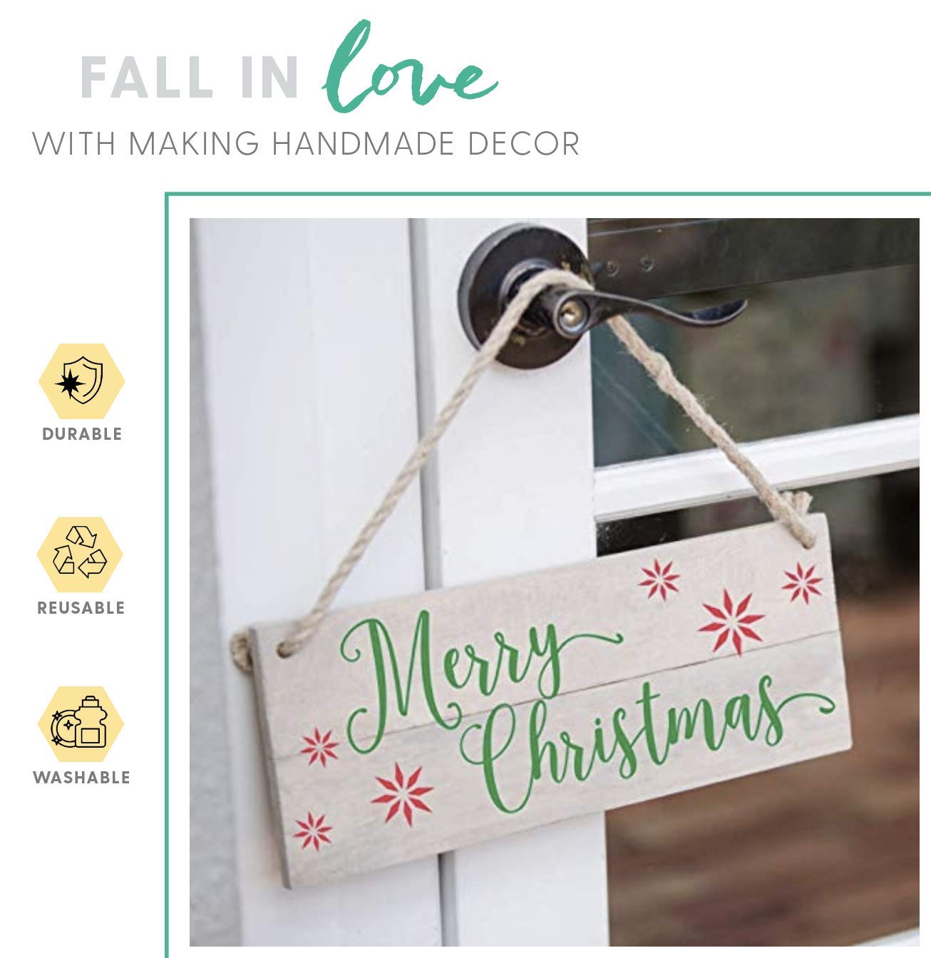I Like That Lamp Christmas Themed Stencils - Easy DIY Wall Décor for Making Sign Stencils (3 Pack, Chirstmas) 3