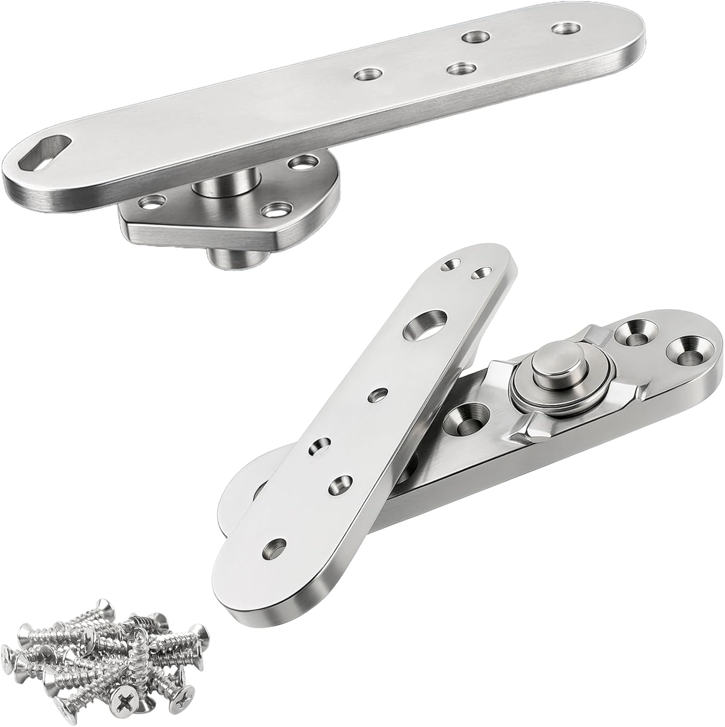 TamBee Heavy Duty Pivot Hinge Hold Open Hidden Door Hinge - 1100 Lbs Load, Locking 90 Degrees, 304 Stainless Steel, Concealed for Secret Doors, Bookshelf Doors and Bookcase Door 4213