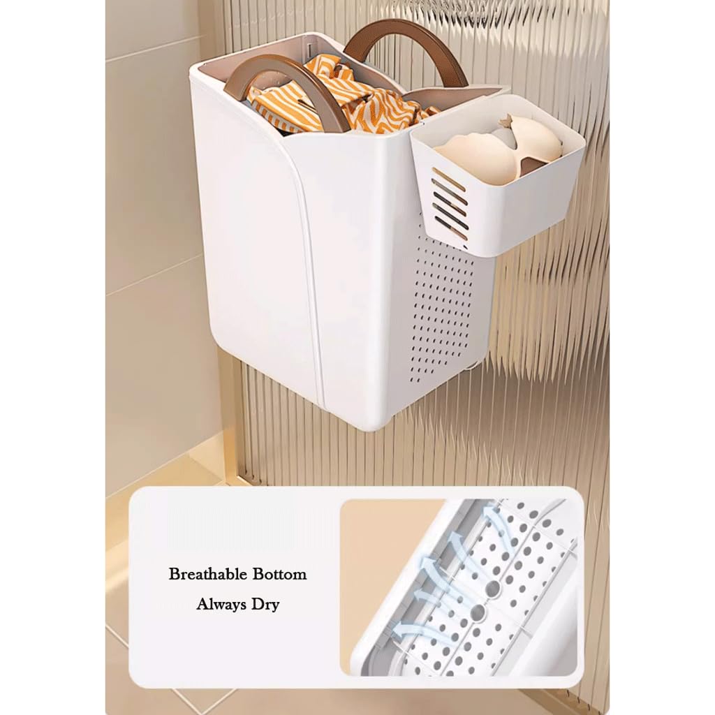 Kosz na Pranie Plastic wasmand Creatieve eenvoudige wasmand Bin Draagbare waterdichte vuile kledingmand met handgrepen voor slaapkamer Woonkamer Pojemnik