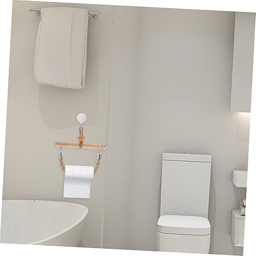 Miniatura 6 de Soporte para toallas de papel de cordel, soporte de pared para papel higiénico, decoración de madera, soporte para toallas de papel, cuerda náutica,