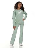 Girls 2 Piece Set – Crewneck Sweatshirt & Flared Leggings Set, Soft Cotton Blended Fleece Premium Activewear