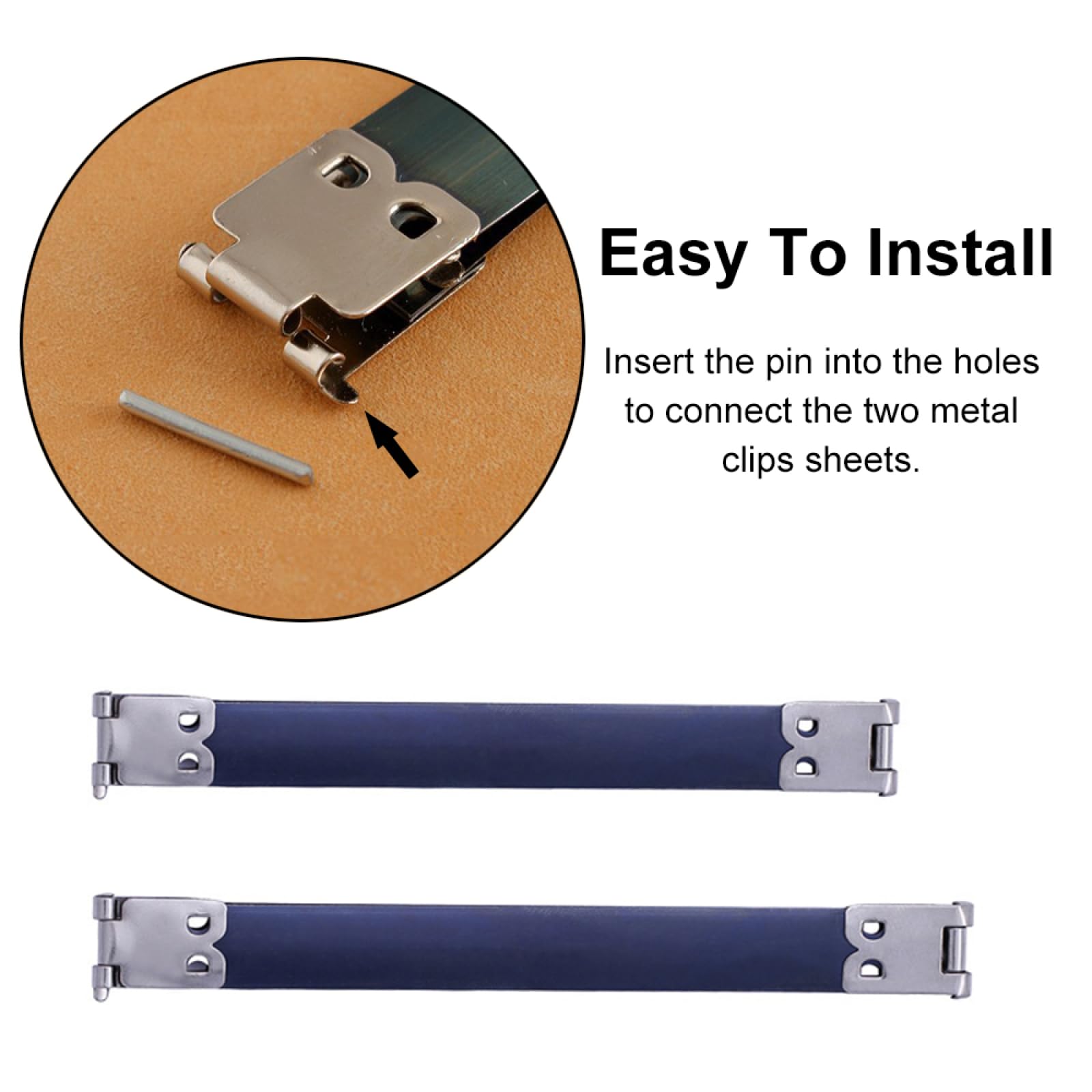 10Pcs Metal Internal Squeeze Locking Clasps Flex Closure Frame Hinges Spring Clip Purse Making Accessories for DIY Crafts(10cm) - Image 4