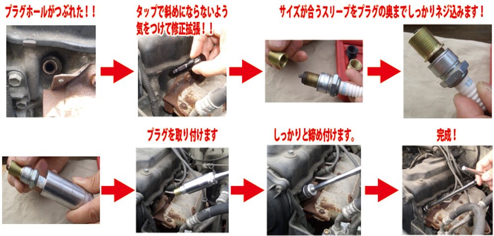 Amazon.co.jp: JTC プラグホールリペアキット プラグホール ネジ山修正