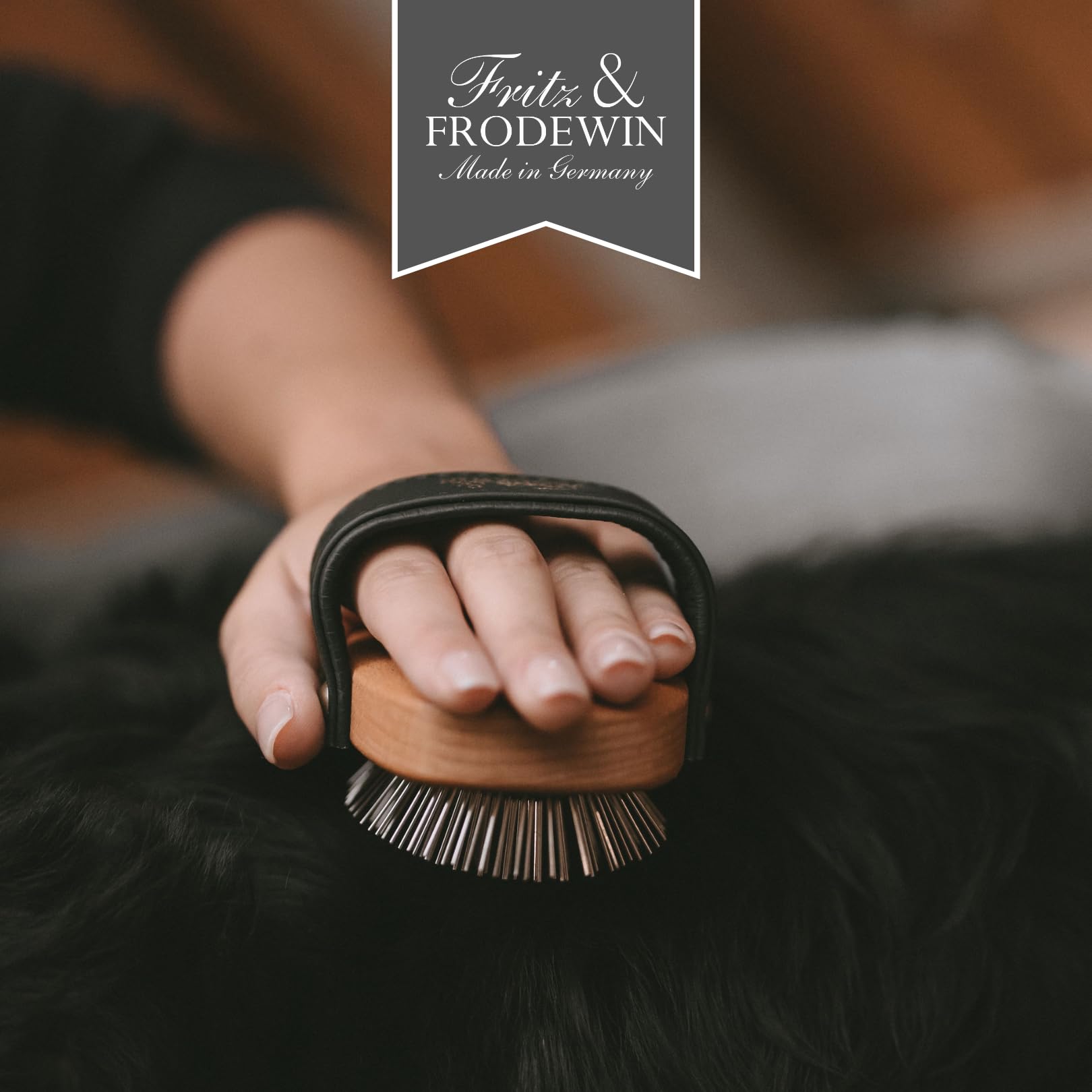 Fritz & Frodewin Hundebürsten-Set "Langhaar" | Premium Hundehaarbürsten | Fellbürsten | Für die tägliche Pflege | FSC zertifiziertes Holz | Gratis Bürstenreiniger | 100% Made in Germany
