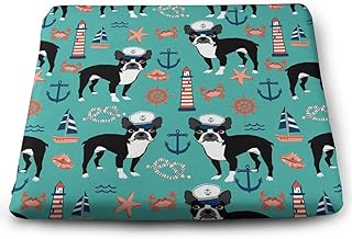 ADGoods Cojín de Asiento Cuadrado Boston Terrier Dog Memory Foam Seat Cushion Chair Pad (Gives Relief from Back Pain) Washable and Breathable Cover