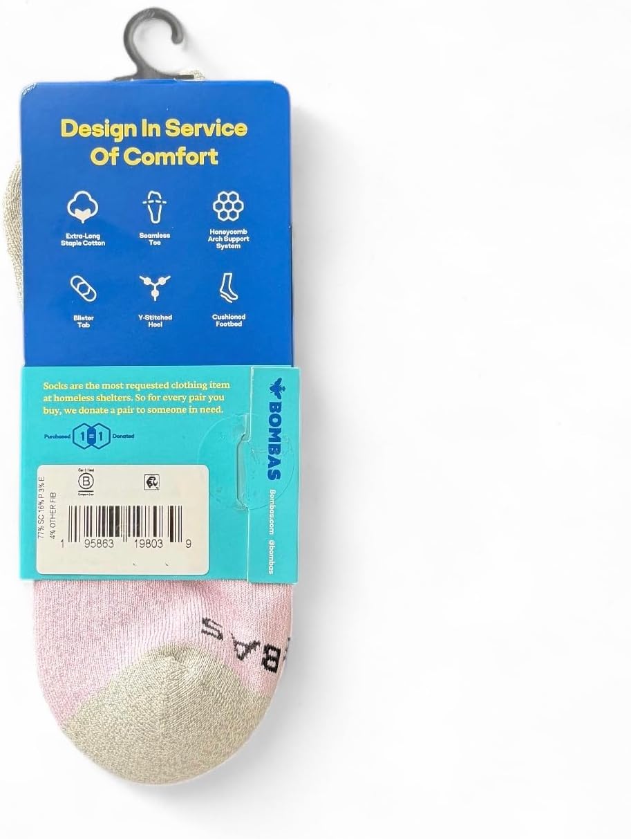 BOMBAS Women's Ankle Socks (Wisteria/Grey, Medium)