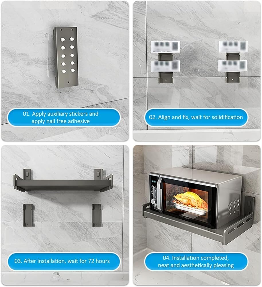 Resistente supporto per forno elettrico a parete per forno a microonde, adatto per forno elettrico, forno a microonde (dimensioni: 100 cm)