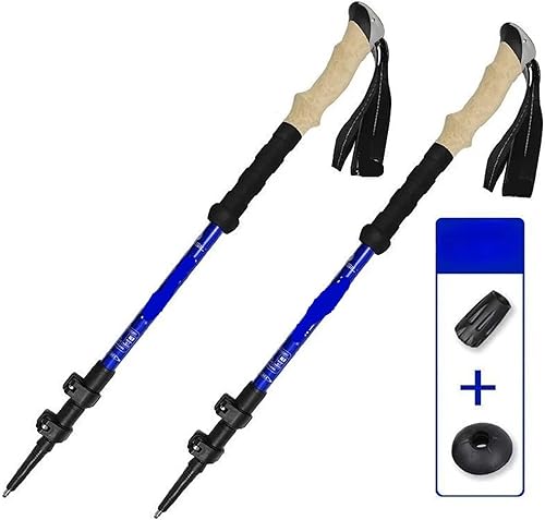Miniatura 2 de 2PCS Trekking Poles Walking Sticks Telescopic Ultralight Adjustable with Quick Lock Hiking Cane