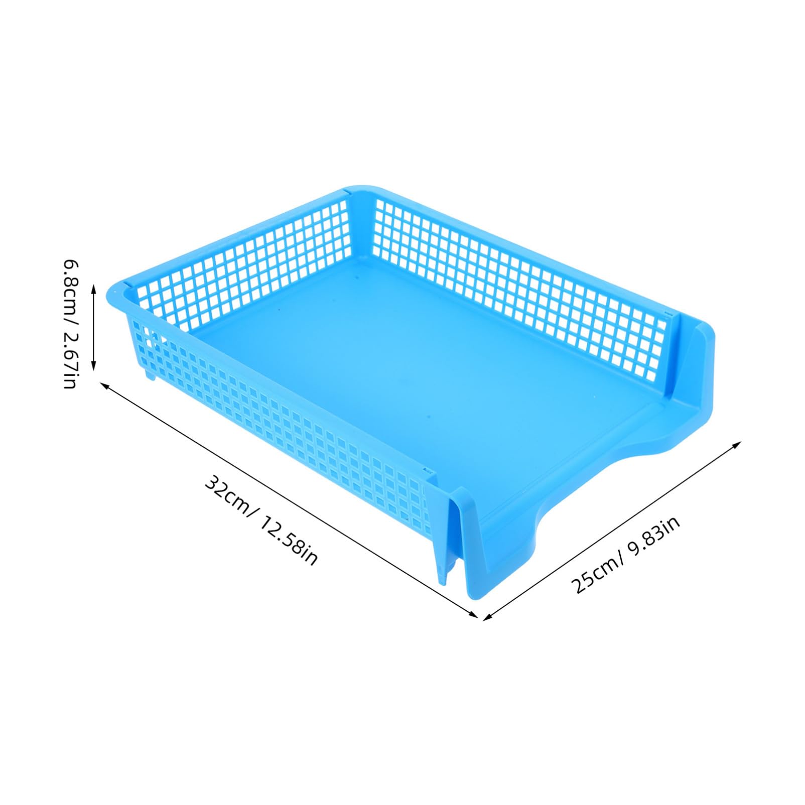 Set 3 Vassoi Impilabili Organizer per Documenti Versatile e Compatto per Scrivania in Plastica per Ufficio e Spazio di Lavoro Moderno