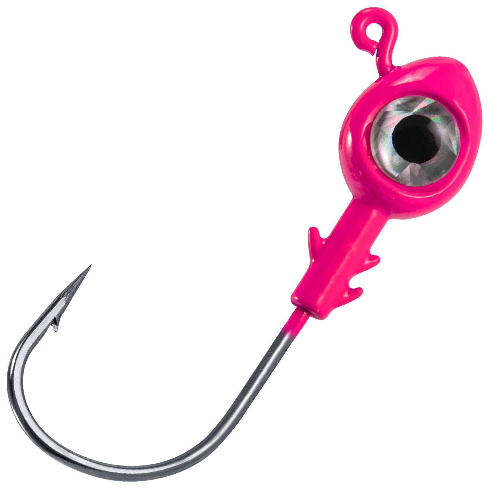 Dr.Fish 10 Pack Fishing Eyes Jigs 3D Eyes Trout Heads Bass Hook Saltwater Swimbait Jig Heads Freshwater Walleye Striper Walleye Striper